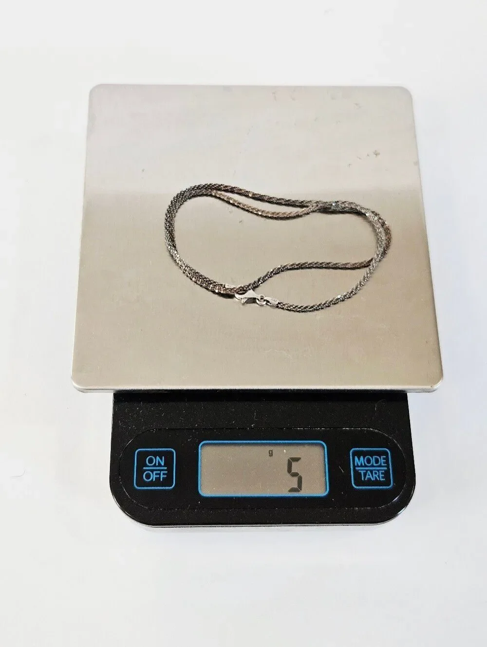 Vintage Milor Italy Sterling Silver 925 Twisted Linked Rope Chain Necklace 18